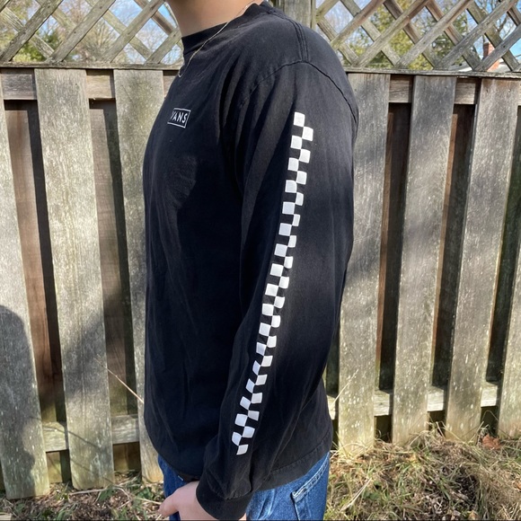 VANS LONG SLEEVE CHECKERED T SHIRT - Picture 2 of 2